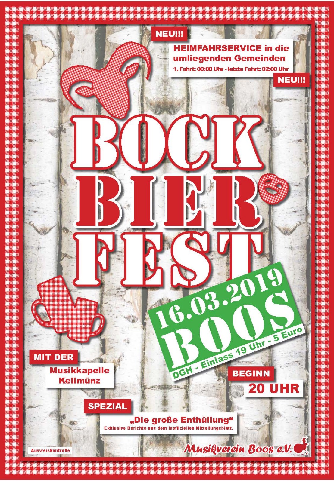 Plakat Bockbierfest in Boos